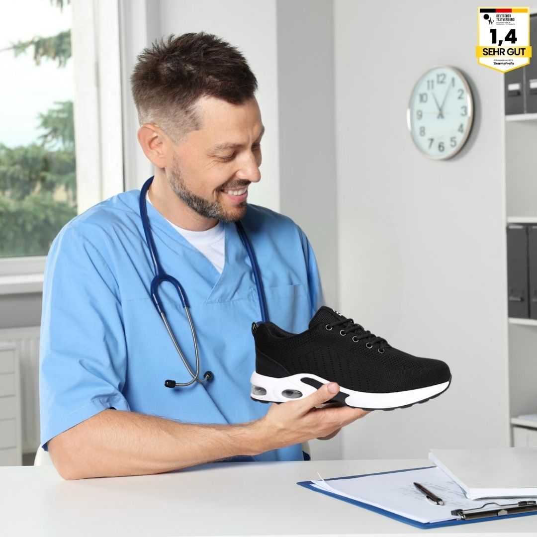 Emi and June | Orthostahl - ergonomischer und schmerzlindernder Sicherheitsschuh - Zertifiziert nach EN ISO 20345
