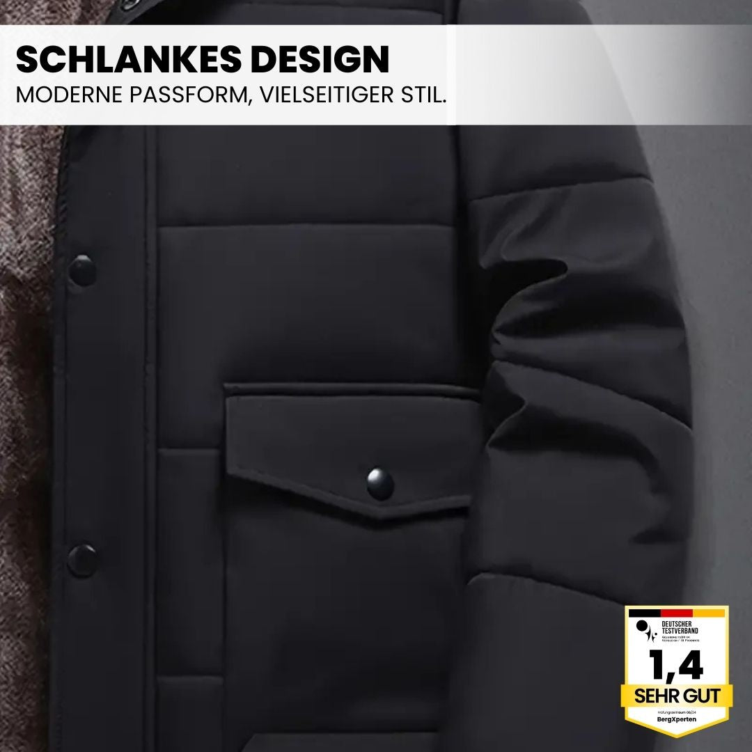 Emi and June | ThermoMax - Herren-Kapuzenjacke für den Winter – Dick gefütterter, lässiger Windbreaker mit Taschen