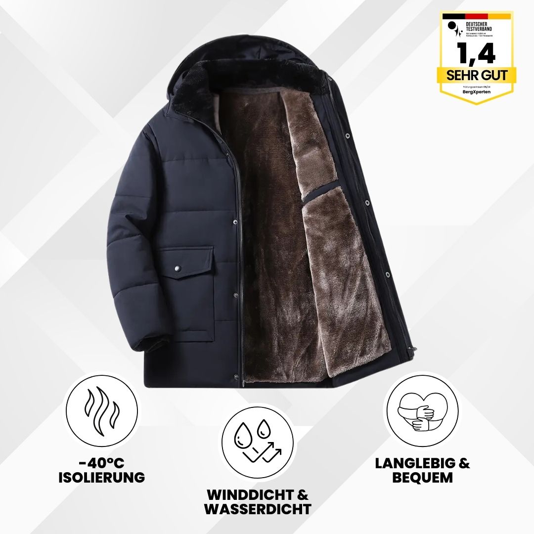 Emi and June | ThermoMax - Herren-Kapuzenjacke für den Winter – Dick gefütterter, lässiger Windbreaker mit Taschen