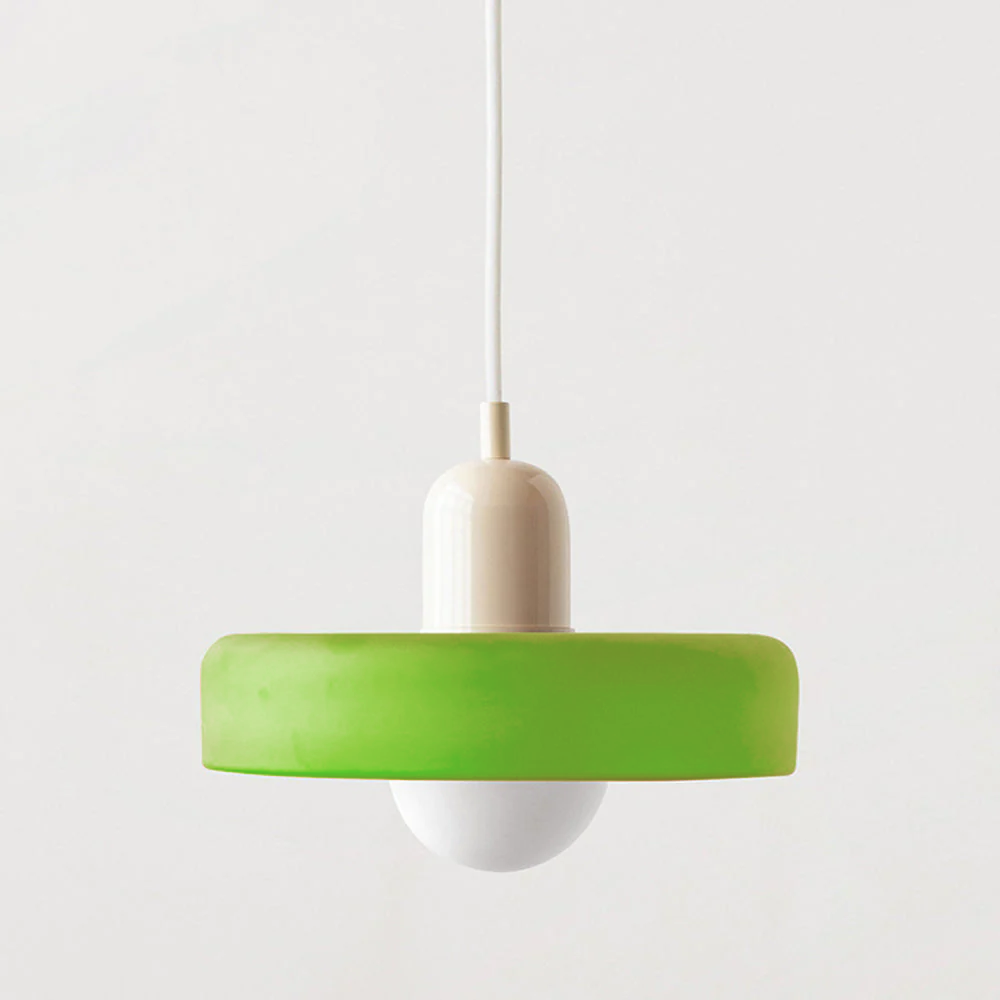 Emi and June | Bauhaus-Pendelleuchte aus farbigem Glas