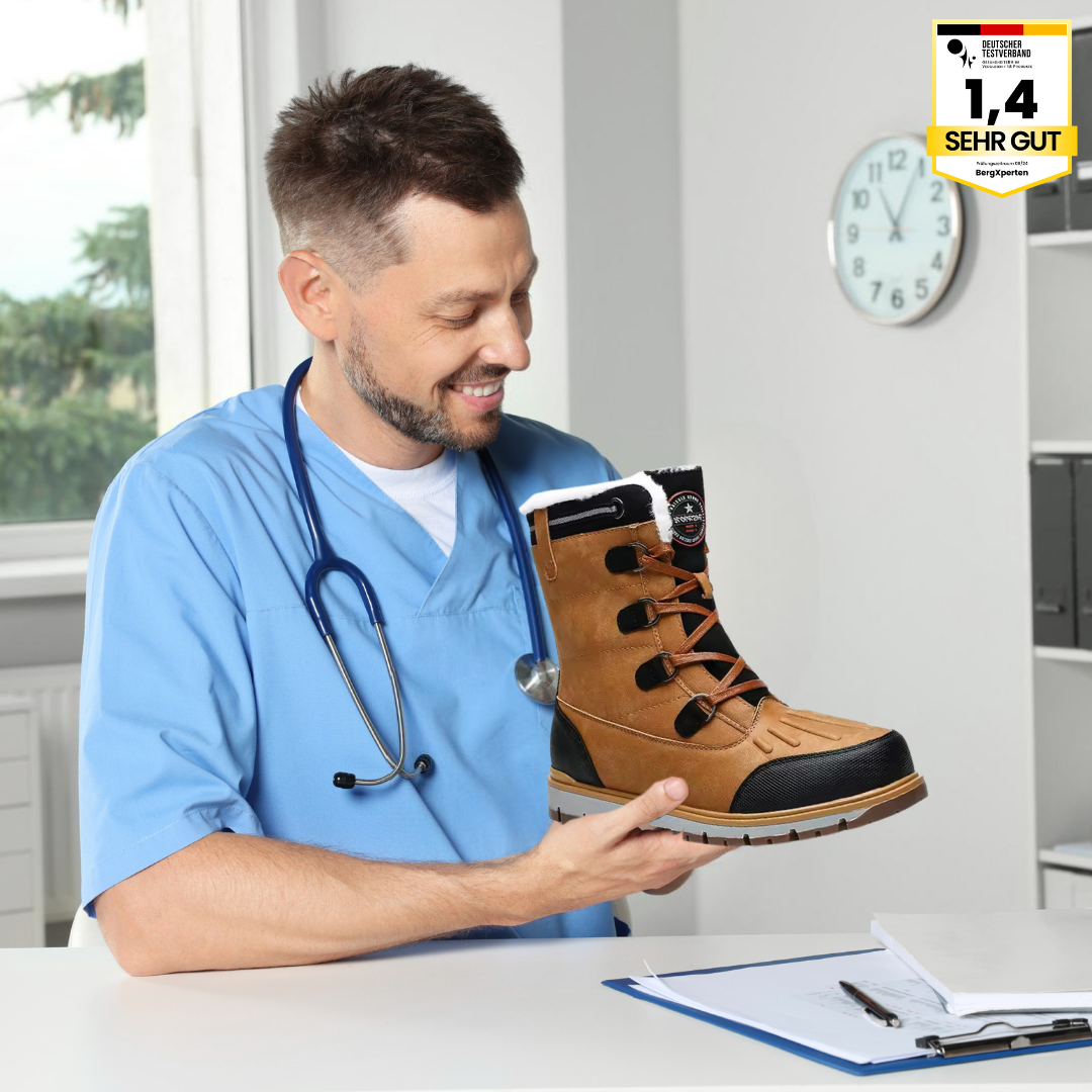 Emi and June | OrthoBoot Pro - schmerzlindernde, wasserdichte, isolierte Stiefel für Herbst und Winter