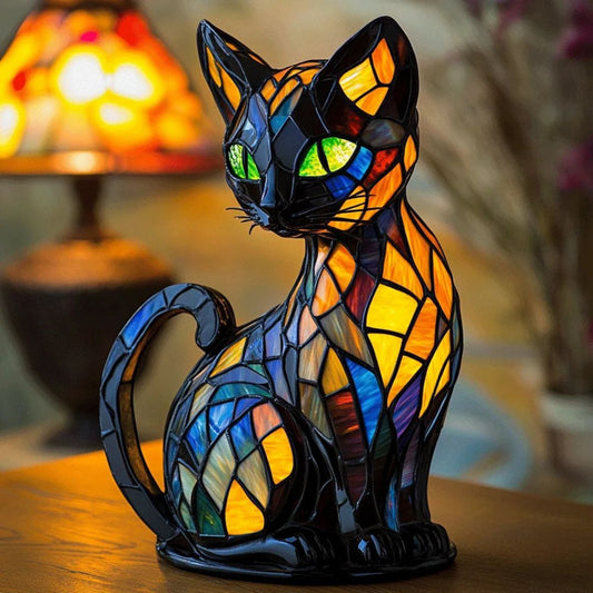 Emi and June | Leuchtkatze – handgefertigte Lampe, die Herzen erstrahlen lässt