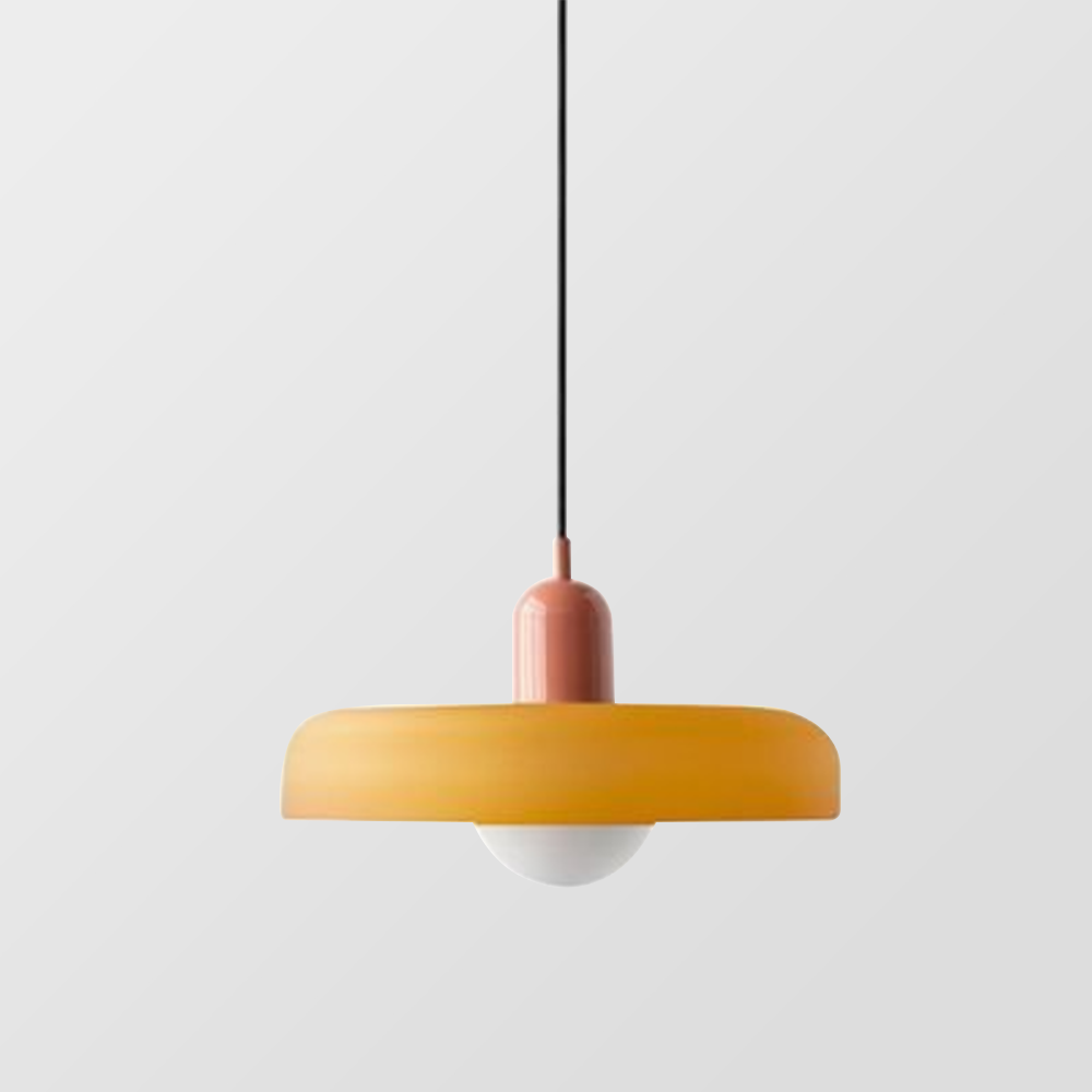 Emi and June | Bauhaus-Pendelleuchte aus farbigem Glas