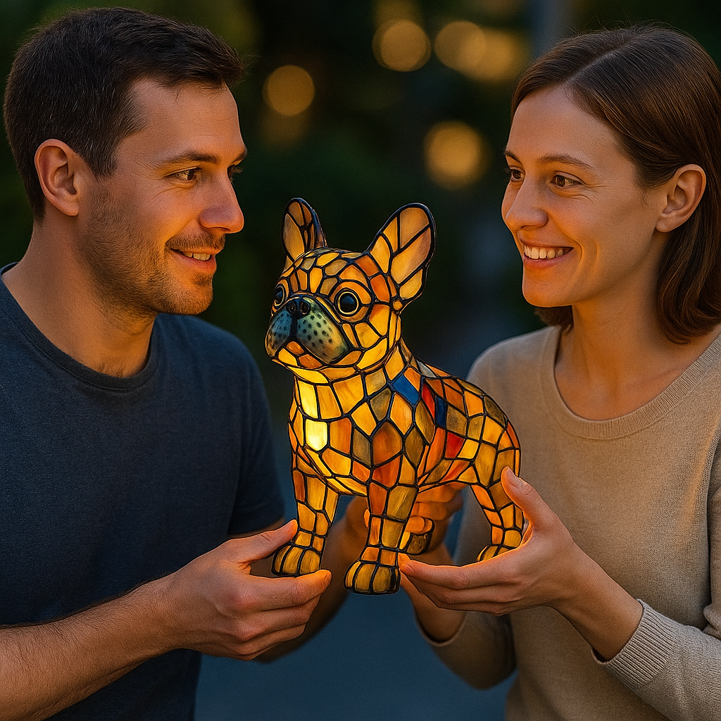 Emi and June | Leuchthund - handgefertigte Lampe, die Herzen erstrahlen lässt