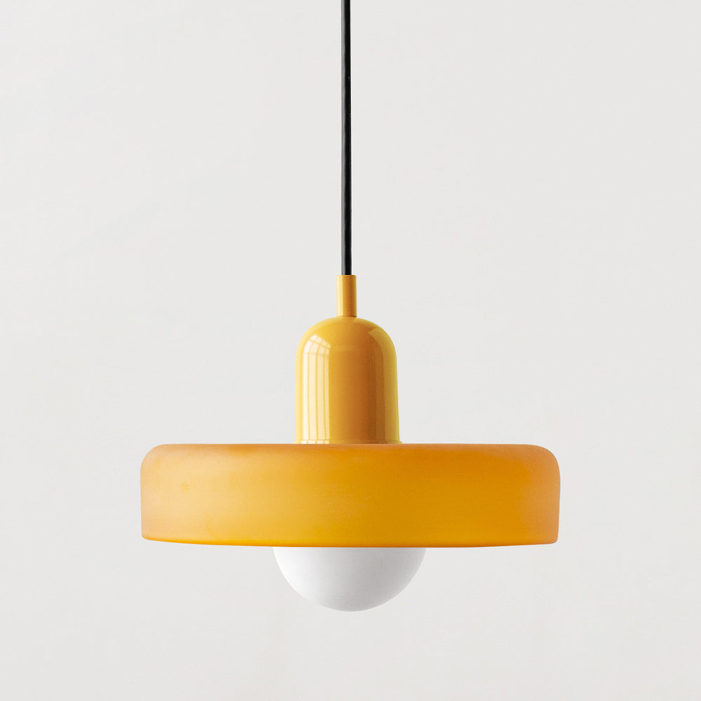Emi and June | Bauhaus-Pendelleuchte aus farbigem Glas