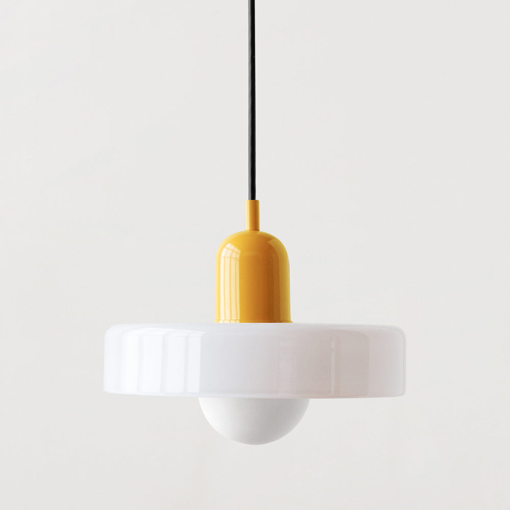Emi and June | Bauhaus-Pendelleuchte aus farbigem Glas