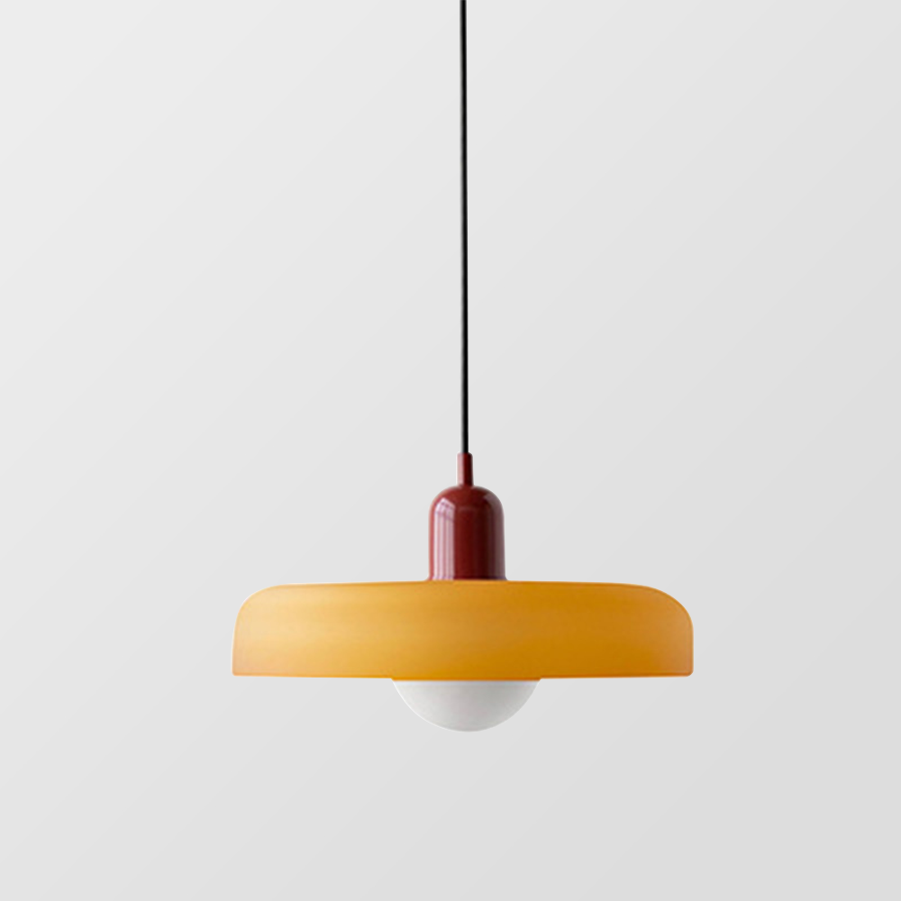 Emi and June | Bauhaus-Pendelleuchte aus farbigem Glas