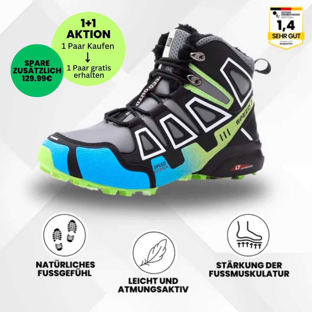 Emi and June | OrthoTrekking Pro - ergonomische schmerzlindernde Trekking u.-Wanderschuhe - Sonderaktion 1+1 Gratis