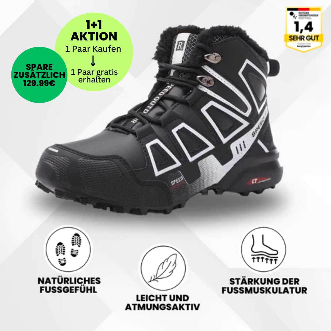 Emi and June | OrthoTrekking Pro - ergonomische schmerzlindernde Trekking u.-Wanderschuhe - Sonderaktion 1+1 Gratis