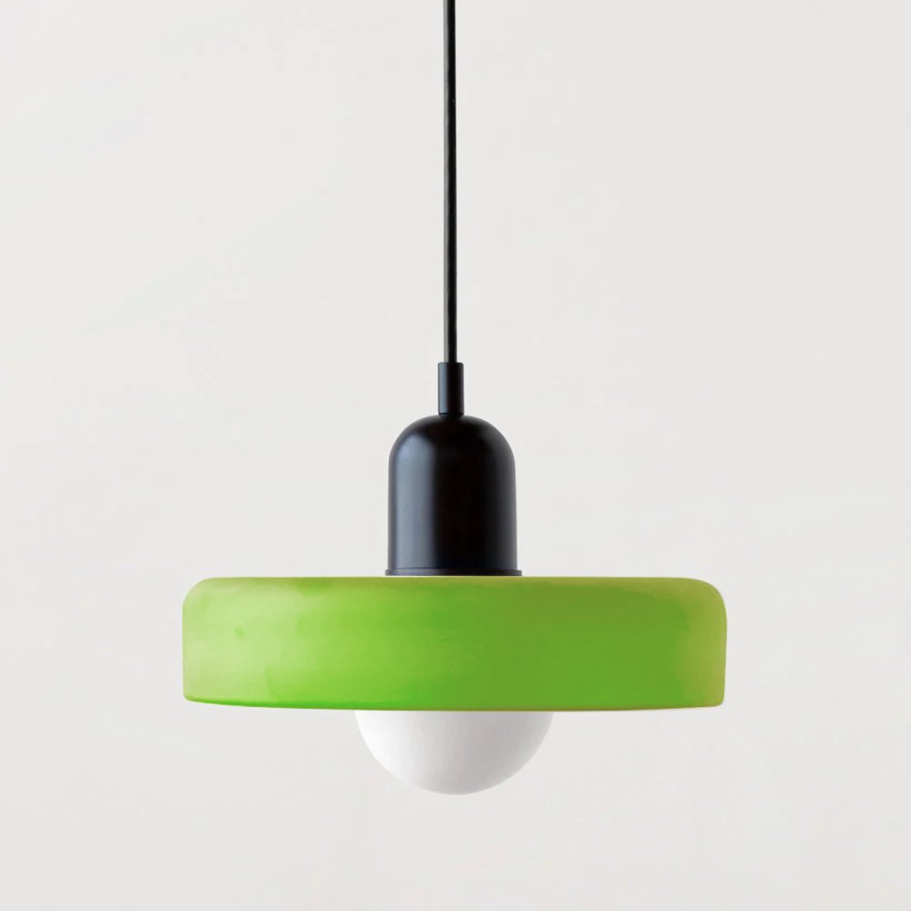Emi and June | Bauhaus-Pendelleuchte aus farbigem Glas