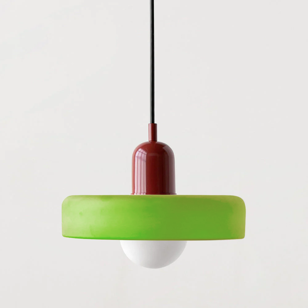 Emi and June | Bauhaus-Pendelleuchte aus farbigem Glas