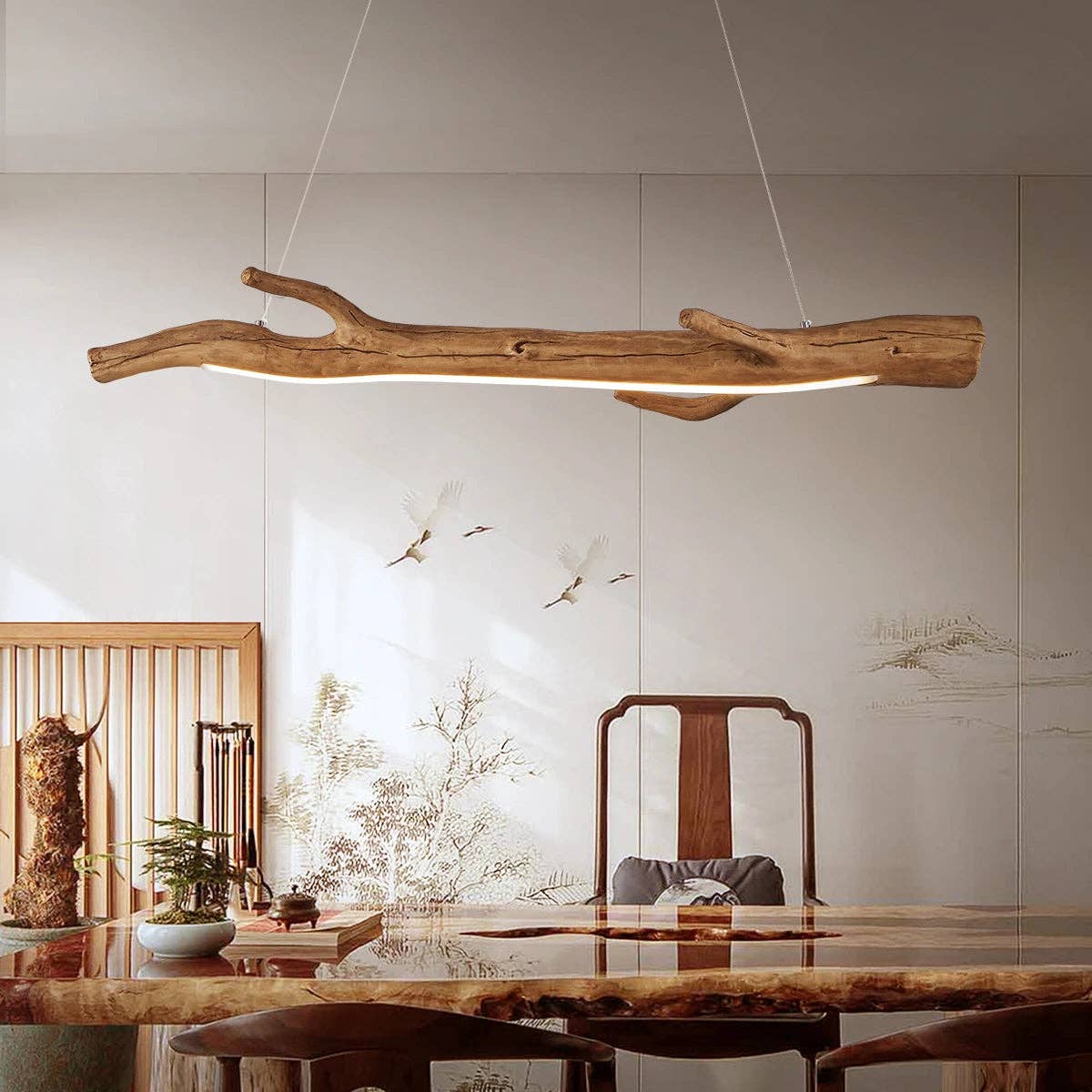 Emi and June | Branch Kronleuchter im Vintage-Stil aus Harz mit verstellbarem Kabel