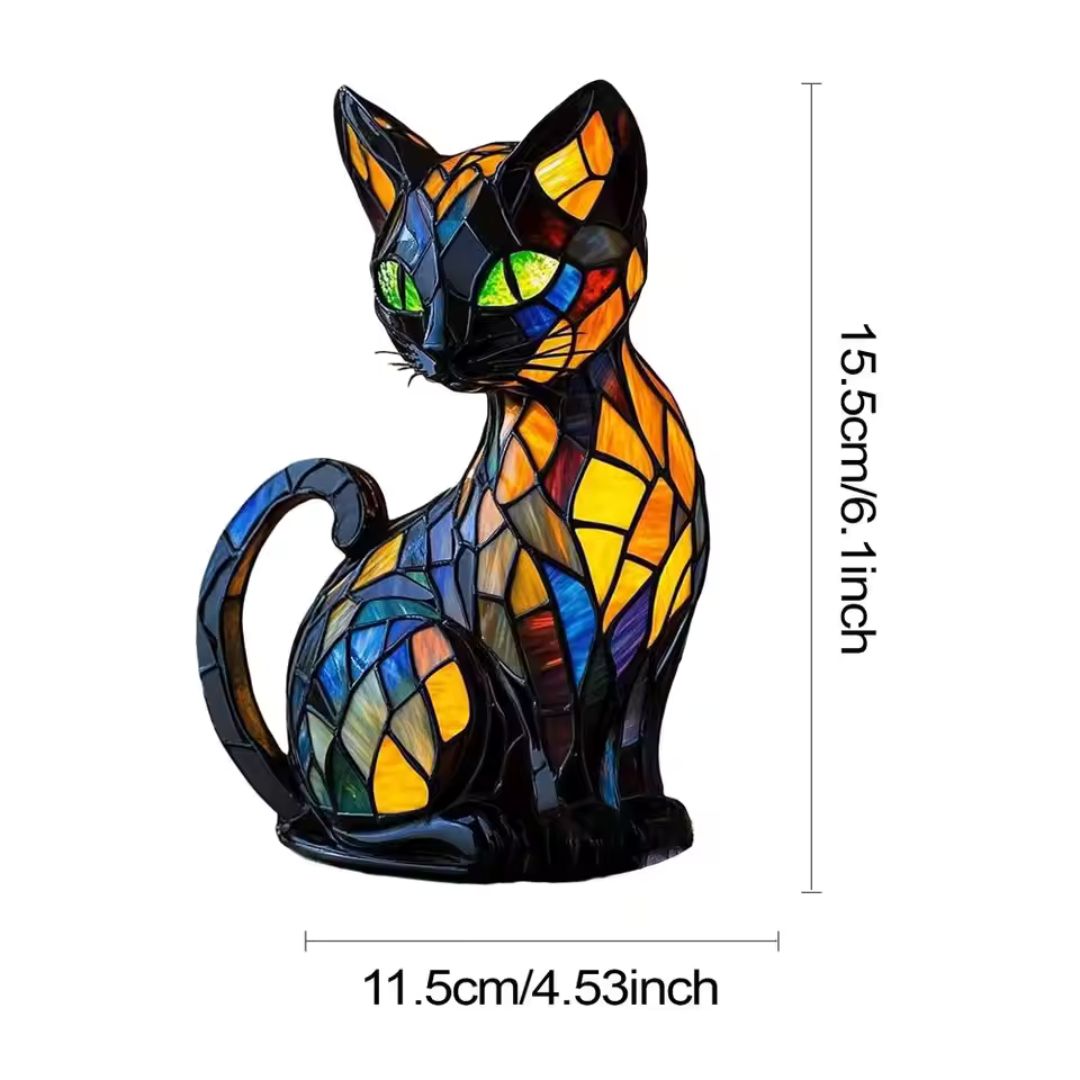 Emi and June | Leuchtkatze – handgefertigte Lampe, die Herzen erstrahlen lässt