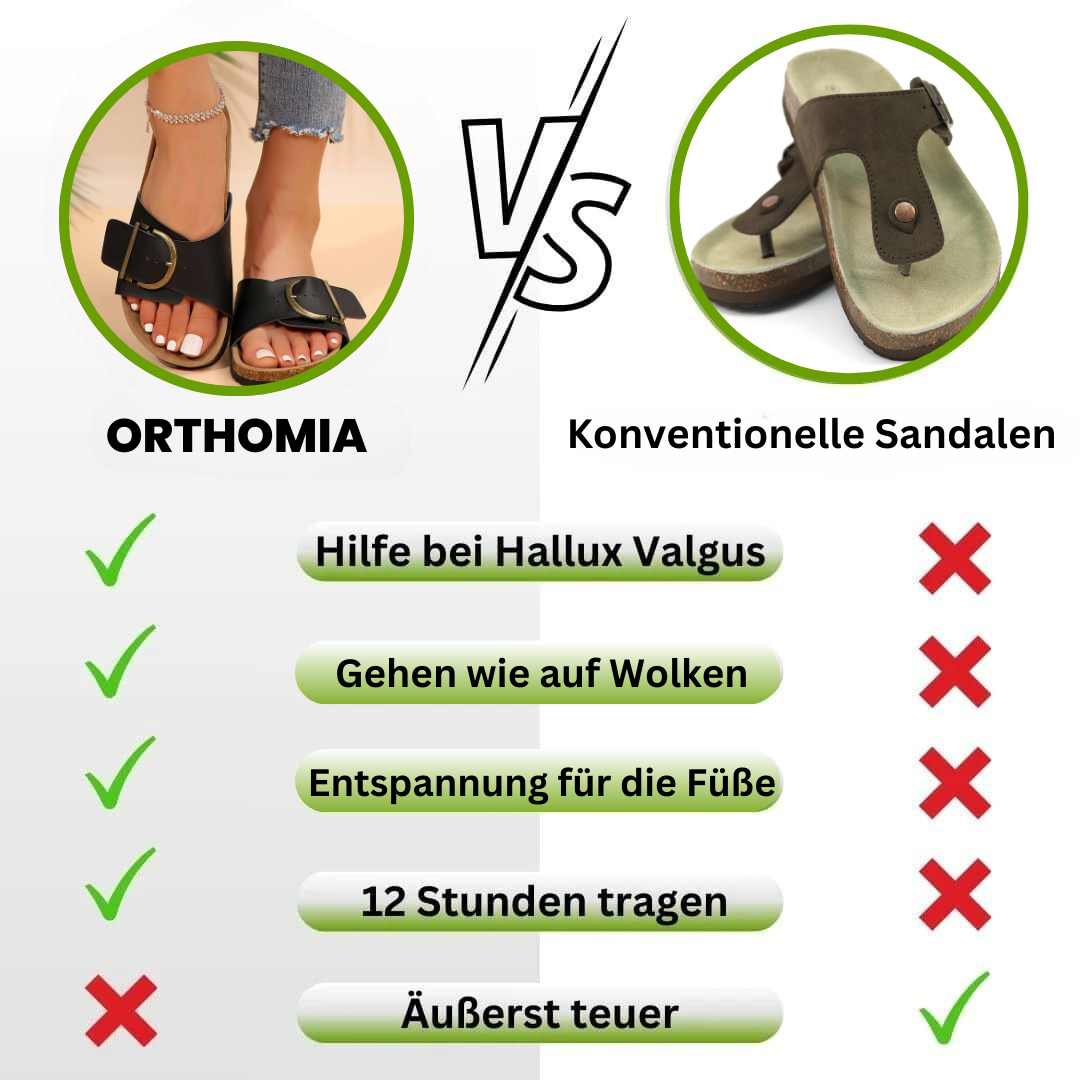 Emi and June | OrthoMia - Schmerzlindernde Kork-Sandalen mit Schnallenriemen-Design für Damen