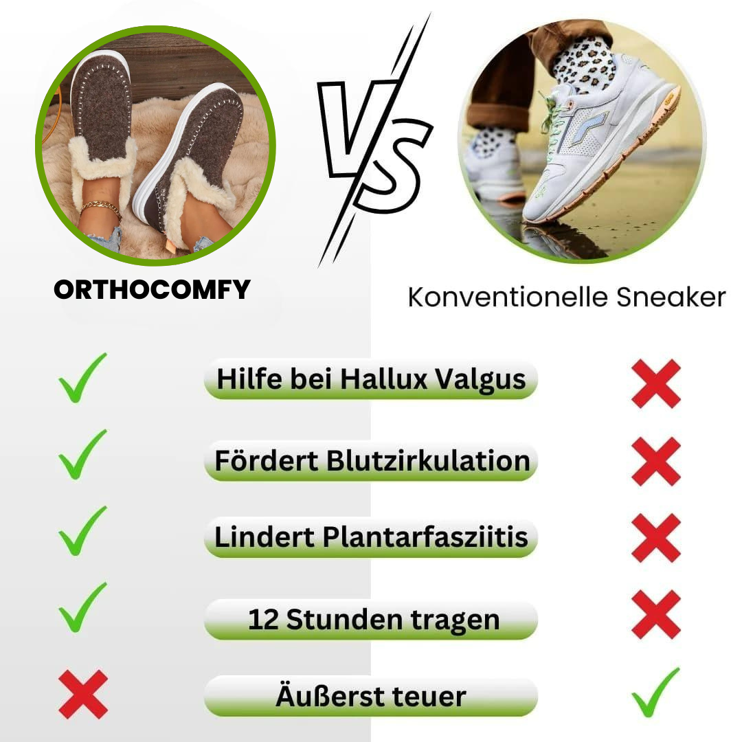 Emi and June | OrthoComfy - ergonomischer schmerzlindernder Komfortschuh - Plüschgefüttert