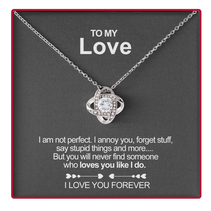 Emi and June | White Gold Necklace - With Real Rose - To My Love