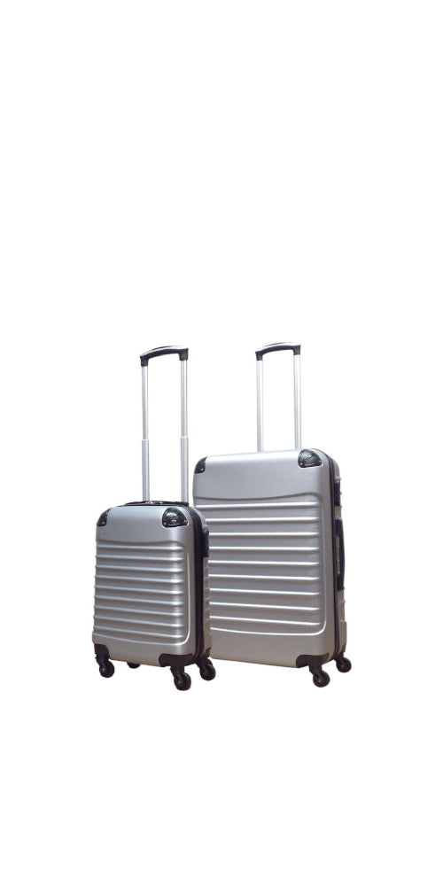 Emi and June | 2-teilige Hartschalen-Kofferset – Milano Silver