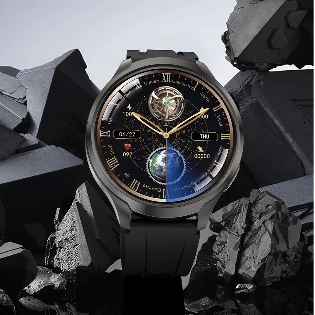 Emi and June | VitalSense Pro X - Gesundheits-Smartwatch mit Lederarmband (2025)