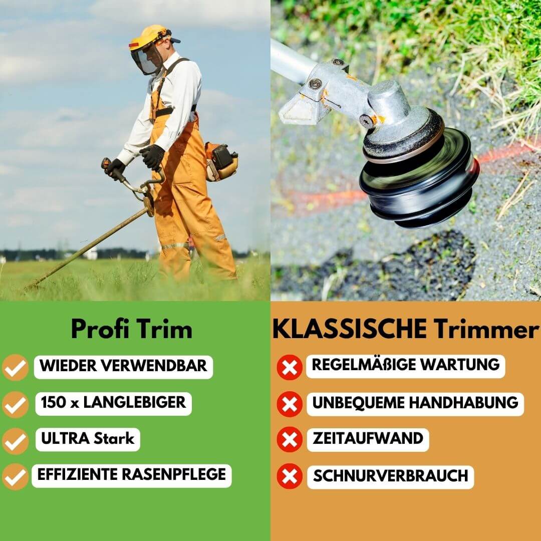Emi and June | ProfiTrim - Der unzerstörbare Rasentrimmer inkl. Gratis Montage-Set