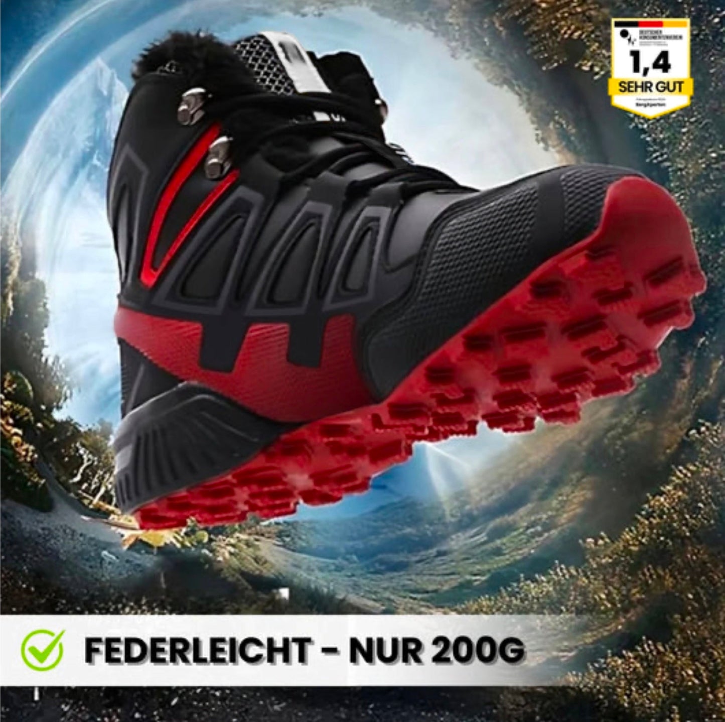 Emi and June | OrthoTrekking Pro - ergonomische schmerzlindernde Trekking u.-Wanderschuhe - Sonderaktion 1+1 Gratis