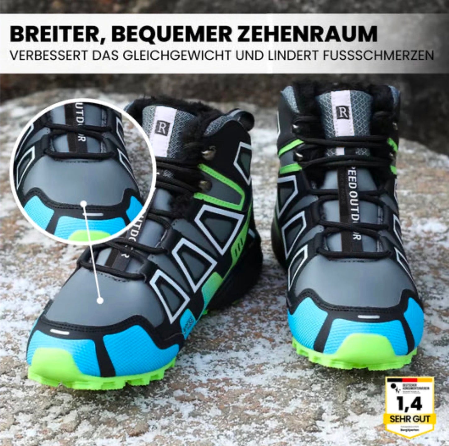 Emi and June | OrthoTrekking Pro - ergonomische schmerzlindernde Trekking u.-Wanderschuhe - Sonderaktion 1+1 Gratis