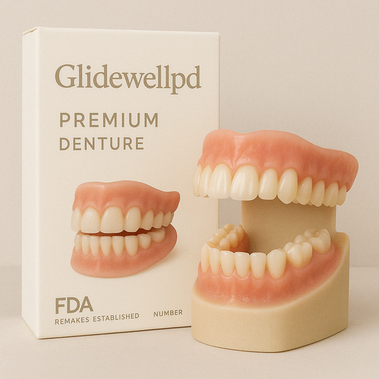 GlidewellPD Premium Vollprothese – Natürlicher Komfort & sicherer Halt für optimalen Sitz