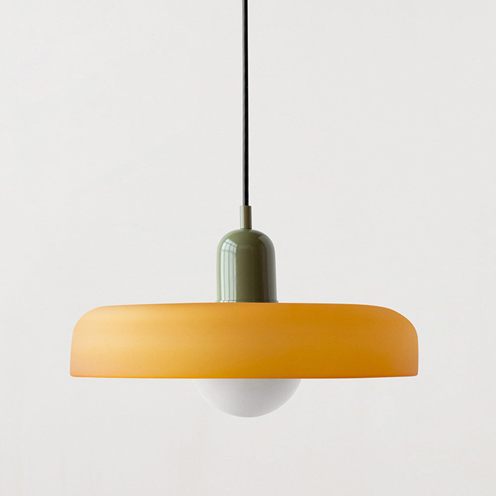 Emi and June | Bauhaus-Pendelleuchte aus farbigem Glas