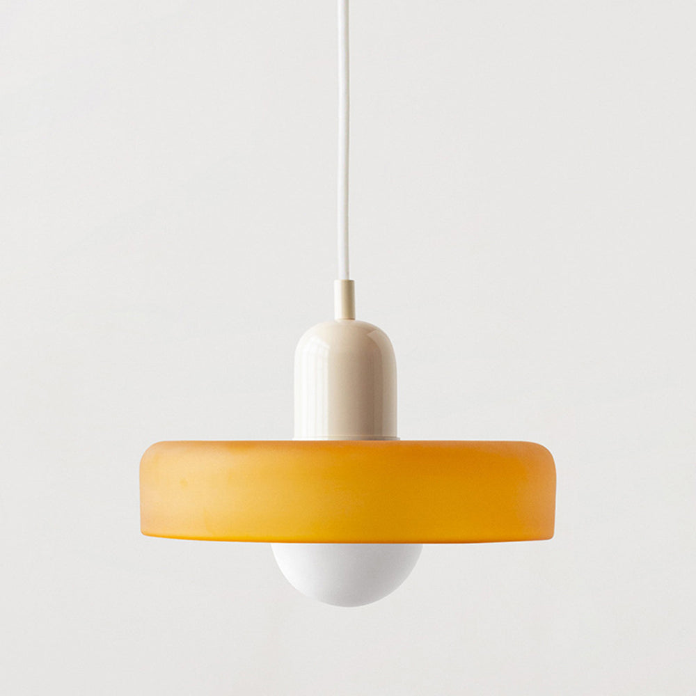 Emi and June | Bauhaus-Pendelleuchte aus farbigem Glas