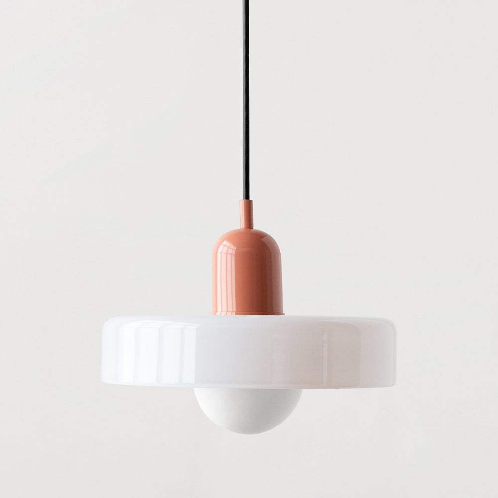 Emi and June | Bauhaus-Pendelleuchte aus farbigem Glas