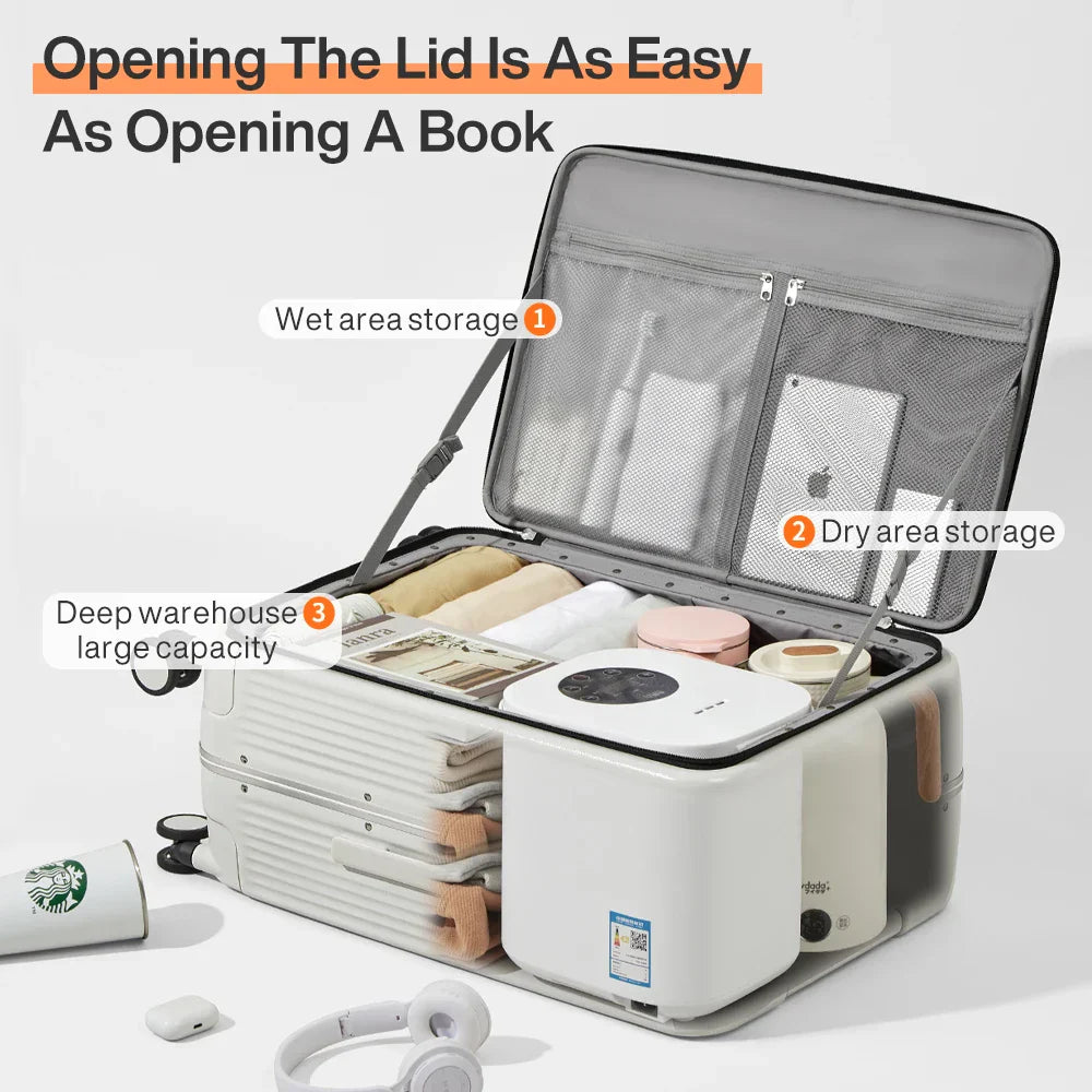 Emi and June | Aluminiumrahmen-Hartschalenkoffer mit USB-Port – Turin