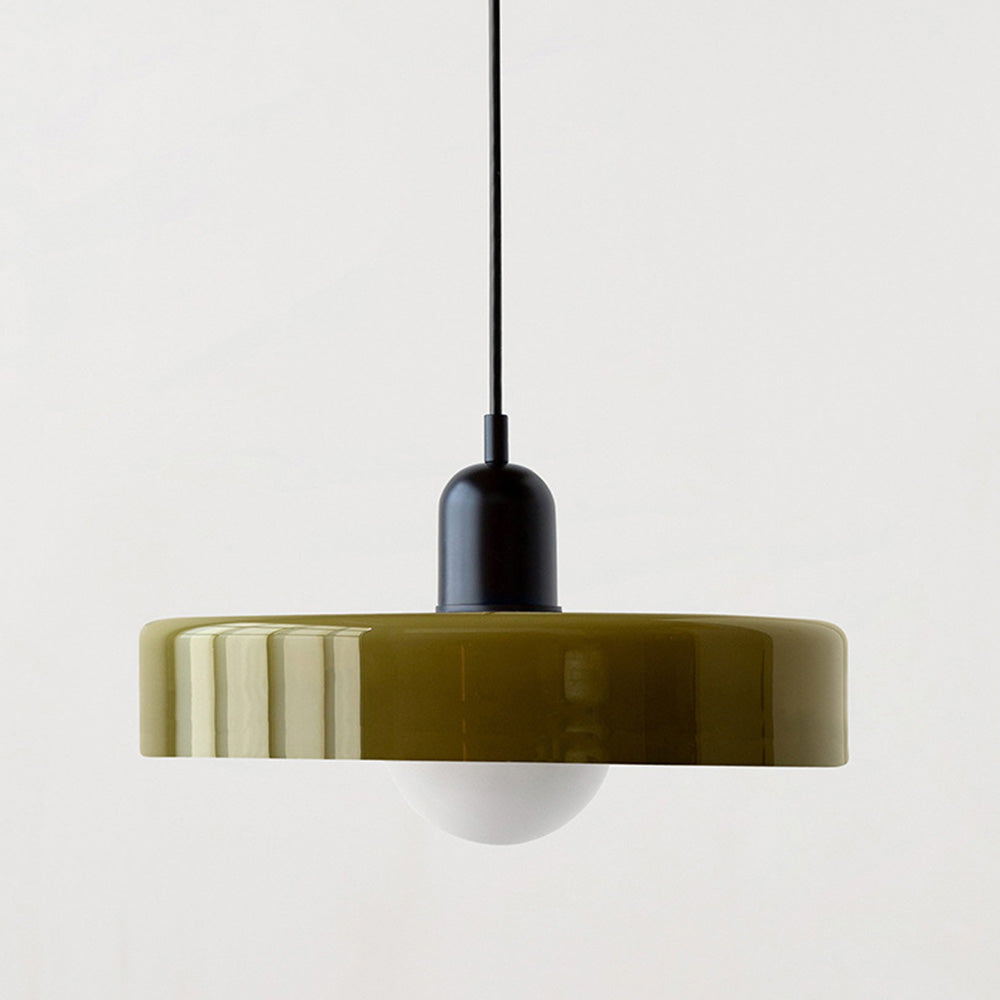 Emi and June | Bauhaus-Pendelleuchte aus farbigem Glas