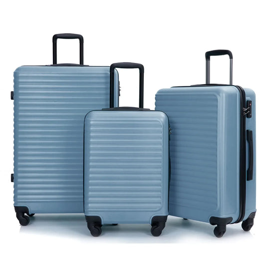 Emi and June | 3-Teiliges Blaues ABS-Hartschalenkofferset – Belgrado