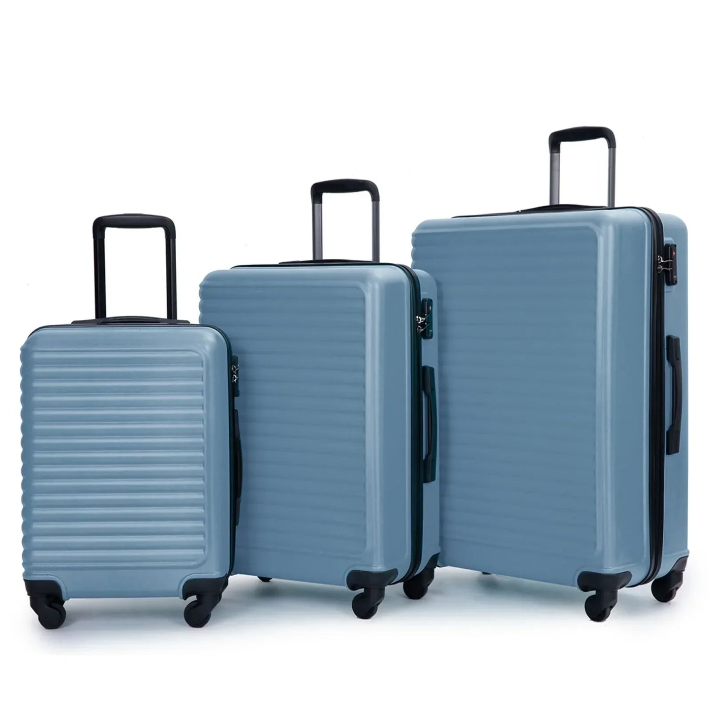 Emi and June | 3-Teiliges Blaues ABS-Hartschalenkofferset – Belgrado