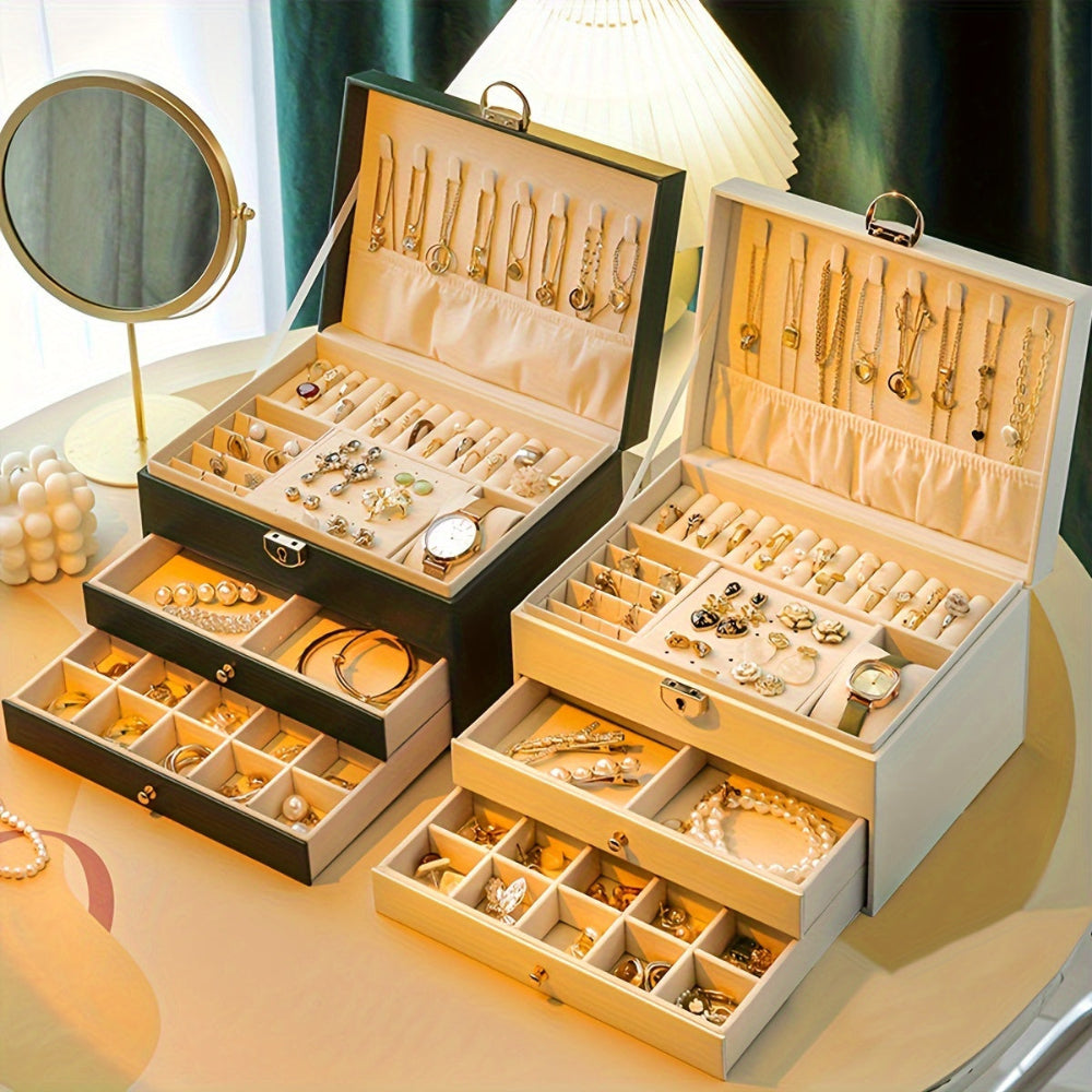 Emi and June | Velvique - Luxus Leder Schmuck Organizer Box