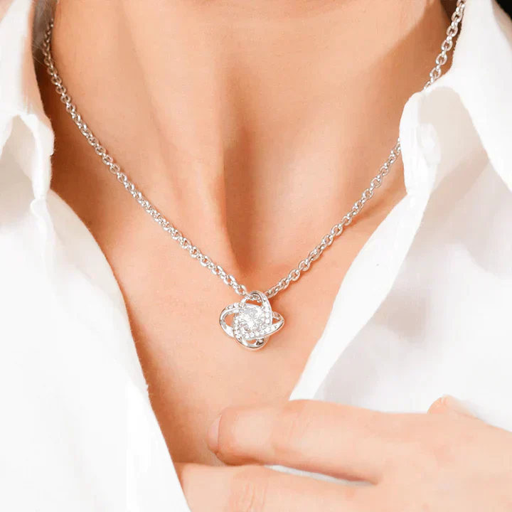 Emi and June | White Gold Necklace - With Real Rose - To My Love
