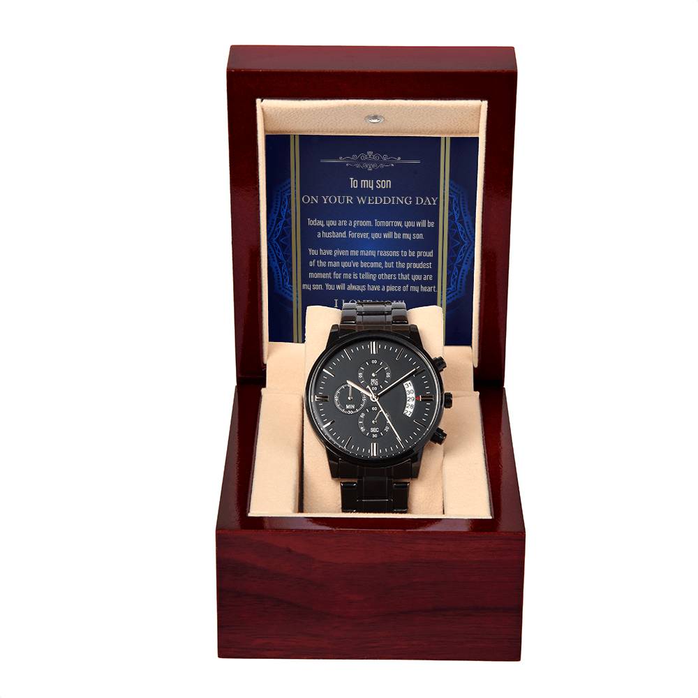 Emi and June | Sohn Hochzeit – Be My Son – Metall-Chronographenuhr