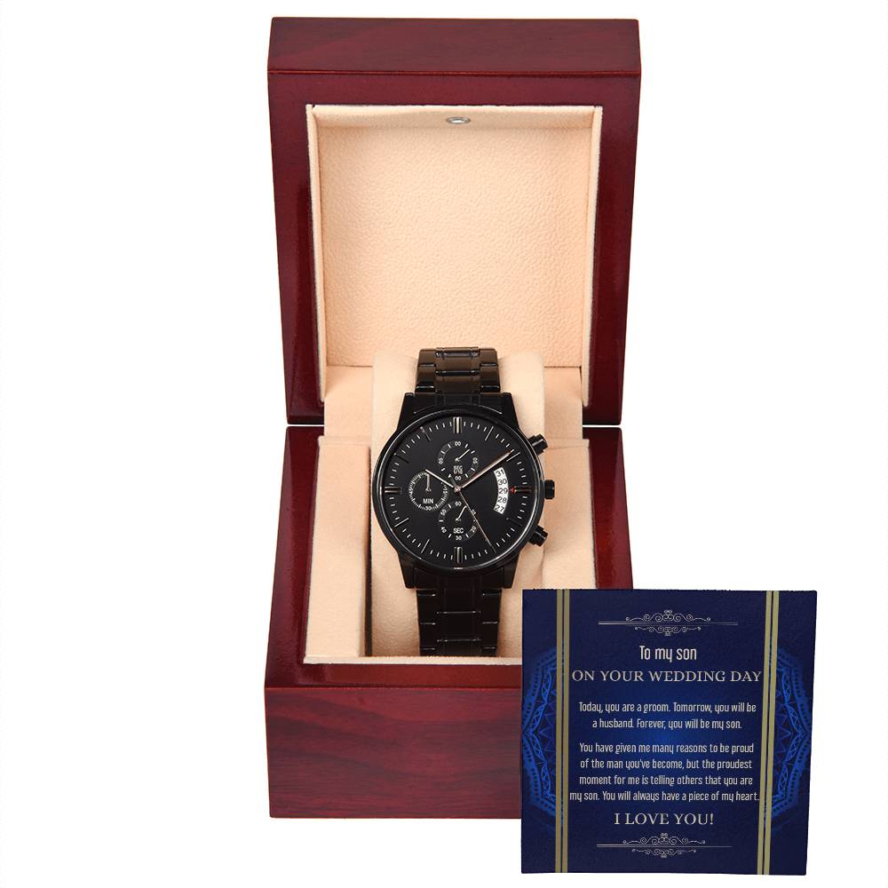 Emi and June | Sohn Hochzeit – Be My Son – Metall-Chronographenuhr