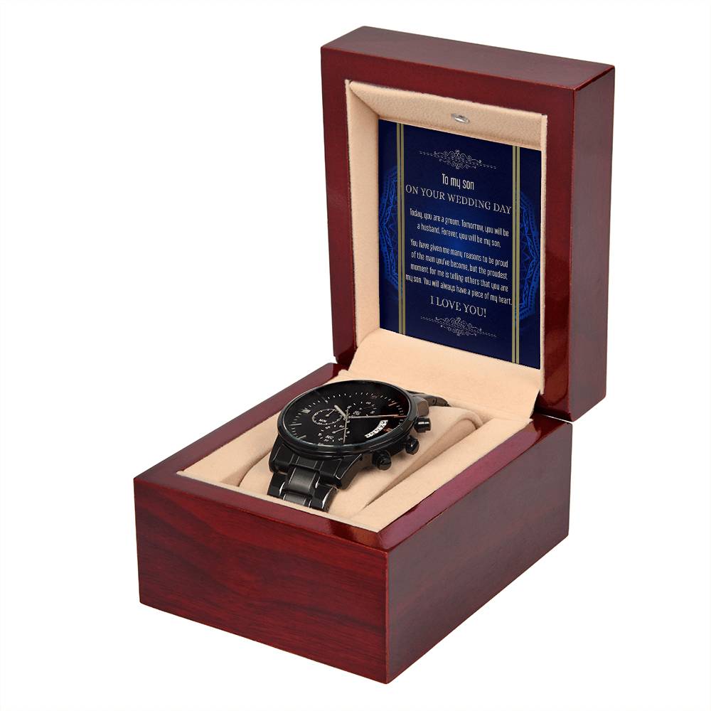 Emi and June | Sohn Hochzeit – Be My Son – Metall-Chronographenuhr