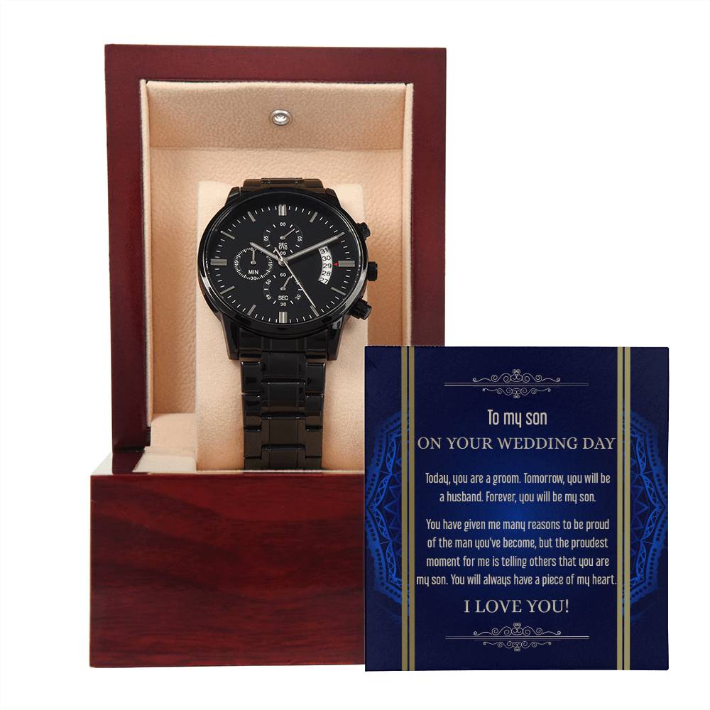 Emi and June | Sohn Hochzeit – Be My Son – Metall-Chronographenuhr