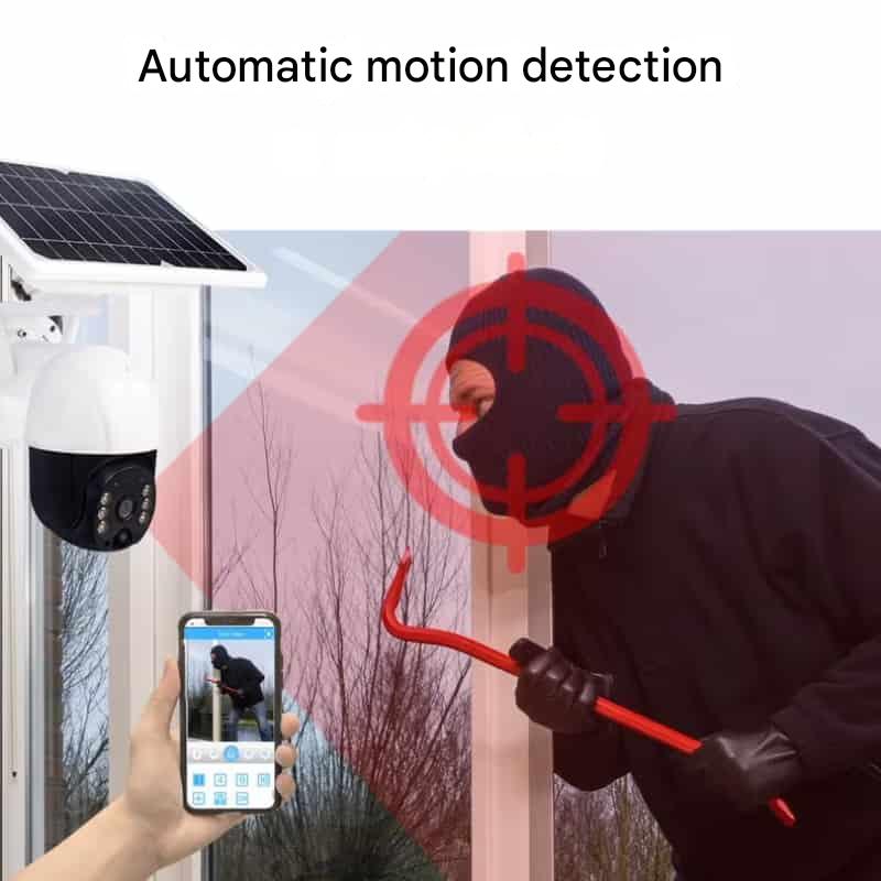 Emi and June | Kabellose 4K Überwachungskamera mit Solarpanel & App – DualGuard Sicherheitskamera für Zuhause & Garten