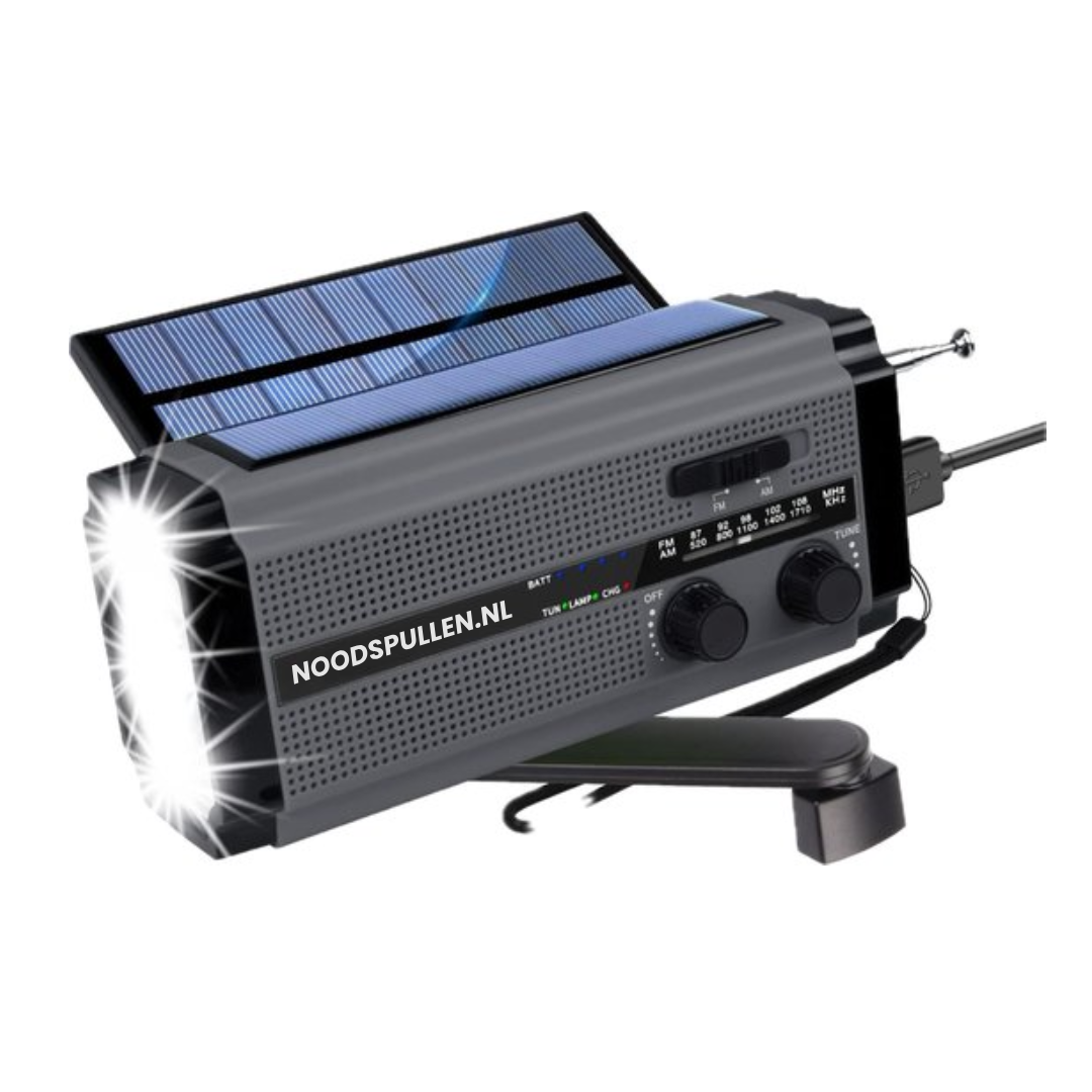 Emi and June | 3-in-1 Notradios mit Dynamo, Solarzellen & Powerbank - SafeWave