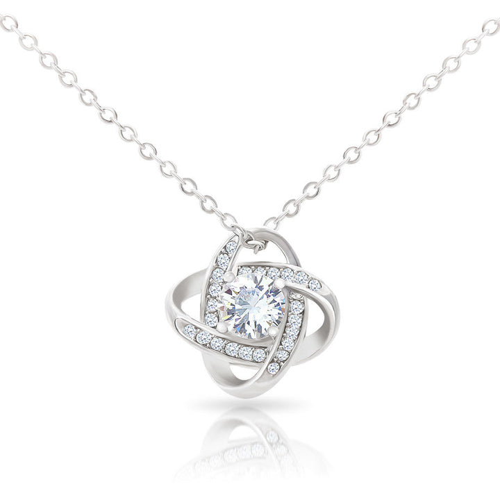 Emi and June | White Gold Necklace - With Real Rose - To My Love