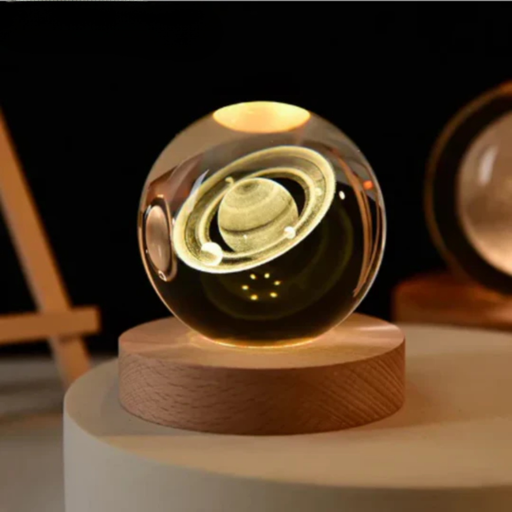 Emi and June | 3D-gravierte Universum-Lampe - Kosmisches Licht für Ihren Raum